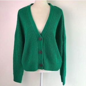 Pacsun Green Knit Cardigan